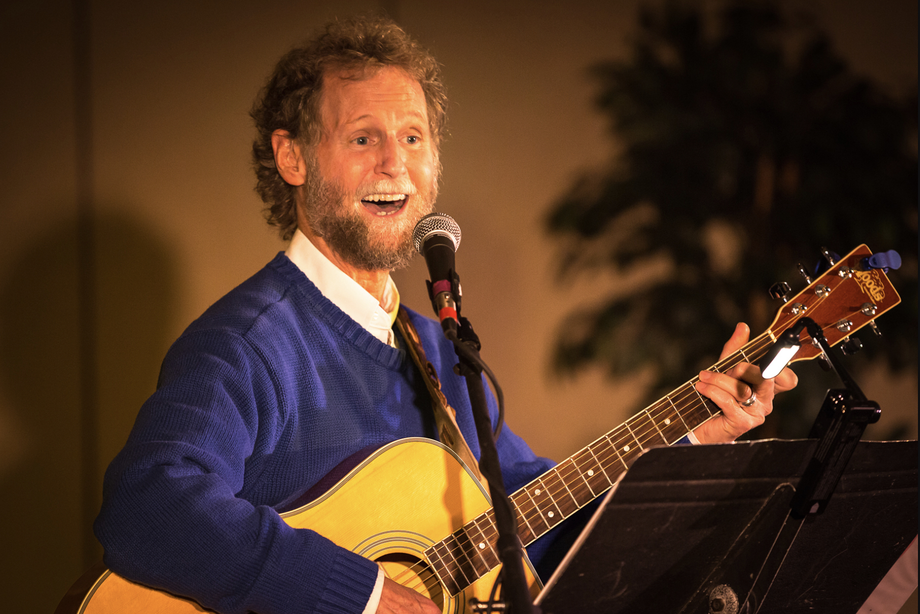 Bill Cohen singing with guitar