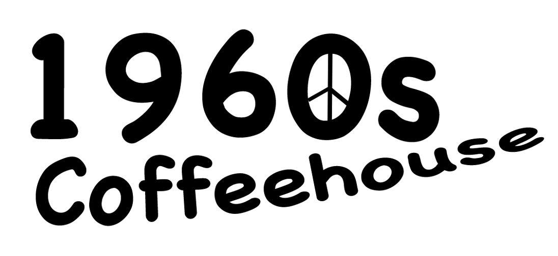 1960s Coffeehouse logo with a peace symbol